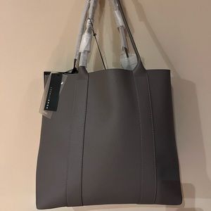 Bond Street Gray Vegan Leather Tote Bag
